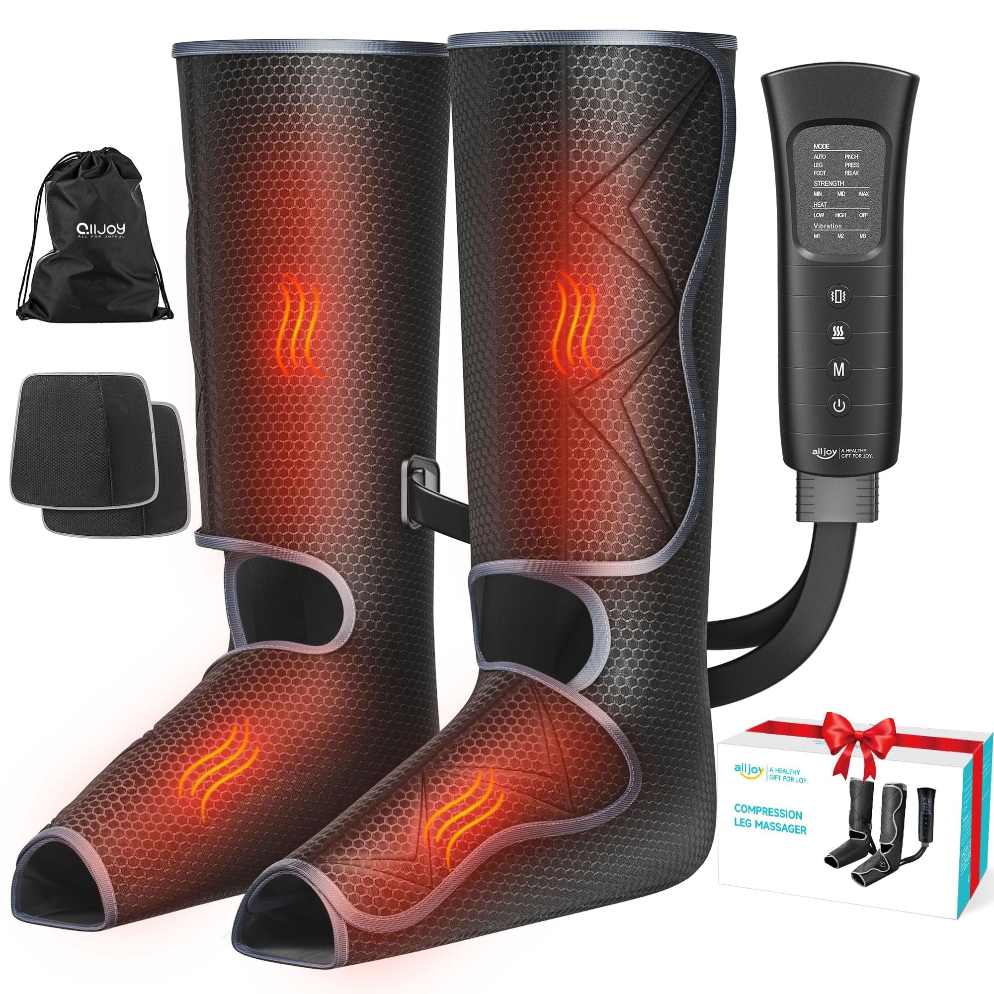 Revitalize Your Legs with the ALLJOY Leg Compression Boots Massager – Soothing Heat & Air Compression for Ultimate Pain Relief