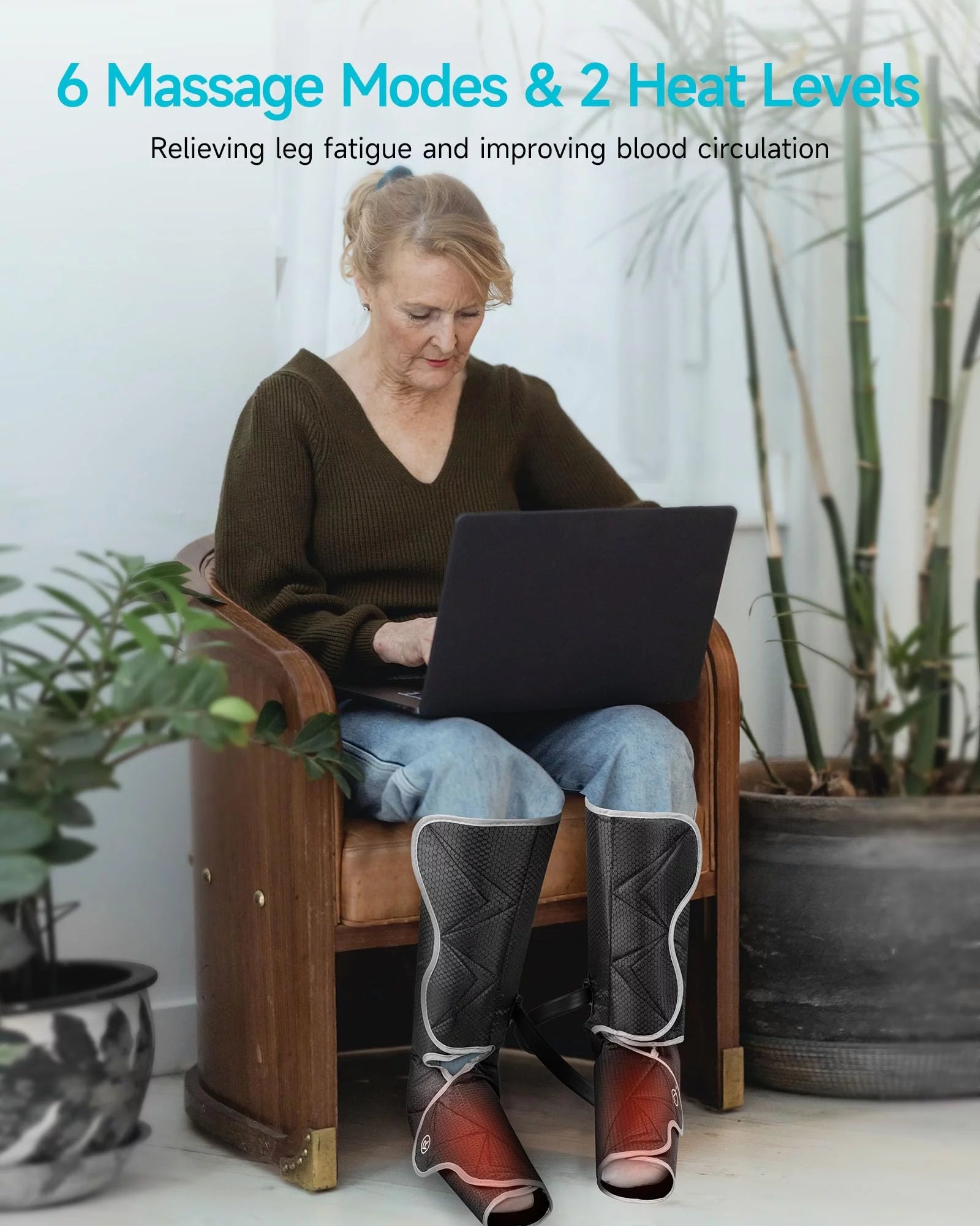 Revitalize Your Legs with the ALLJOY Leg Compression Boots Massager – Soothing Heat & Air Compression for Ultimate Pain Relief