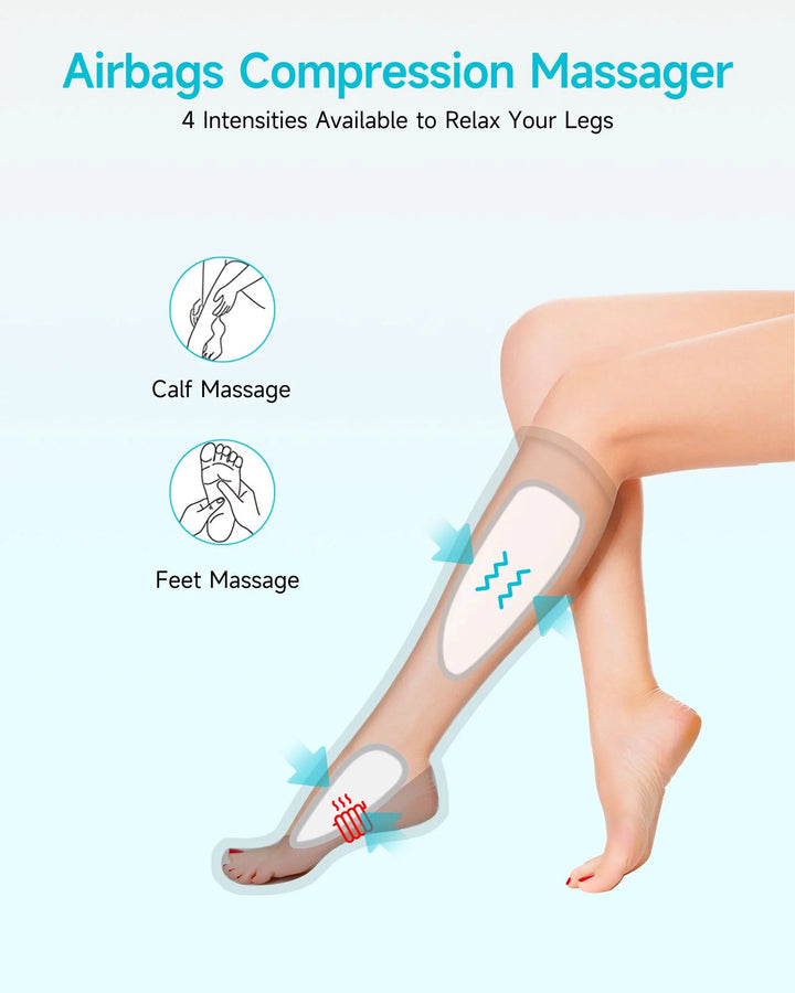 Revitalize Your Legs with the ALLJOY Leg Compression Boots Massager – Soothing Heat & Air Compression for Ultimate Pain Relief